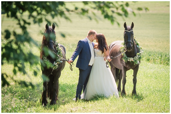 Brautpaar Shooting mit Pferd